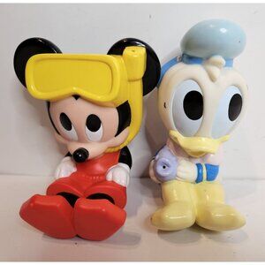 Baby Micky Mouse & Baby Donald Duck “Rubber Duckey” 1991 Squirt Toy - Mattel